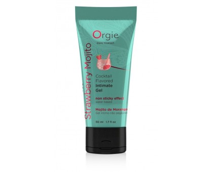 Съедобный интимный гель Orgie Lube Tube Cocktail Strawberry Mojito - 50 мл.