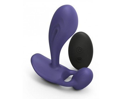 Темно-синий вибромассажер Witty P&G Vibrator with Remote Control