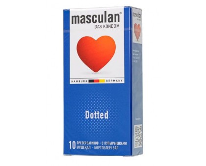 Презервативы с пупырышками Masculan Dotted - 10 шт.