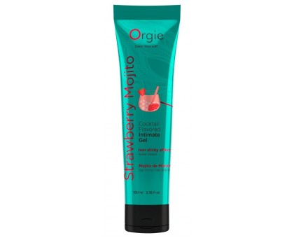 Съедобный интимный гель Orgie Lube Tube Cocktail Strawberry Mojito - 100 мл.