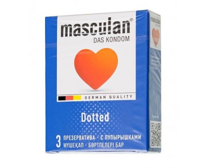 Презервативы с пупырышками Masculan Dotted - 3 шт.