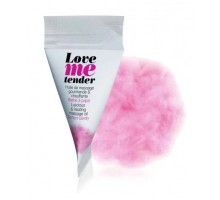 Съедобное согревающее массажное масло Love Me Tender Cotton Candy с ароматом сладкой ваты - 10 мл.