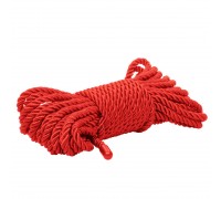 Красная мягкая веревка для бондажа BDSM Rope 32.75 - 10 м.