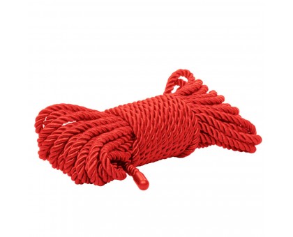Красная мягкая веревка для бондажа BDSM Rope 32.75 - 10 м.