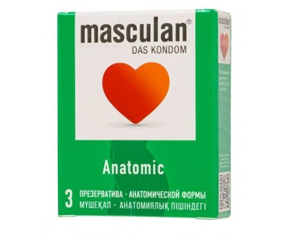 Презервативы анатомической формы Masculan Anatomic - 3 шт.