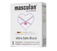 Ультрапрочные презервативы Masculan Ultra Safe Black - 3 шт.