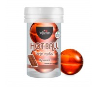 Лубрикант на масляной основе Hot Ball Beija Muito с ароматом шоколада (2 шарика по 3 гр.)