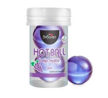 Лубрикант на масляной основе Hot Ball Beija Muito с ароматом винограда (2 шарика по 3 гр.)