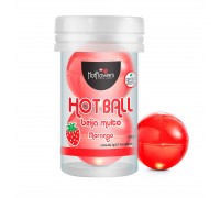 Лубрикант на масляной основе Hot Ball Beija Muito с ароматом клубники (2 шарика по 3 гр.)