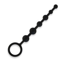 Черные силиконовые анальные бусы Silicone Anal Beads - 21 см.