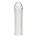 Текстурированная насадка на пенис Clear Textured Penis Enhancing Sleeve Extension - 16,5 см.