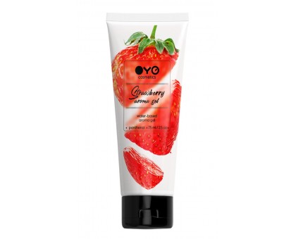 Лубрикант на водной основе OYO Aroma Gel Strawberry с ароматом клубники - 75 мл.