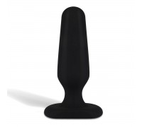 Черный анальный плаг из силикона Seamless Silicone Butt Plug - 7,5 см.