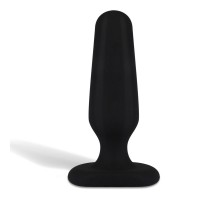 Черный анальный плаг из силикона Seamless Silicone Butt Plug - 7,5 см.