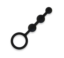 Черные силиконовые анальные бусы Silicone Anal Beads - 14 см.