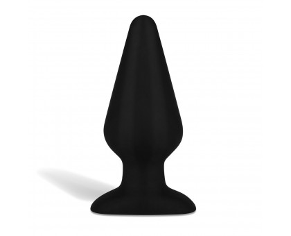 Черный плаг из силикона Seamless Silicone Butt Plug - 15 см.