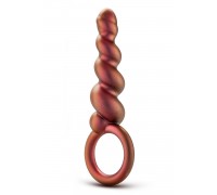 Коричневый анальный стимулятор Spiral Loop Copper Anal Plug - 13,3 см.