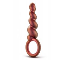 Коричневый анальный стимулятор Spiral Loop Copper Anal Plug - 13,3 см.