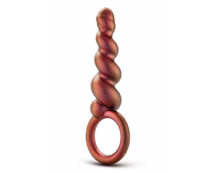 Коричневый анальный стимулятор Spiral Loop Copper Anal Plug - 13,3 см.