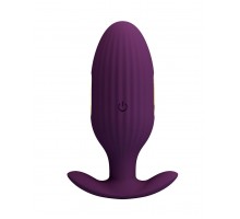 Фиолетовая анальная вибропробка с электростимуляцией Jefferson - 9,2 см.