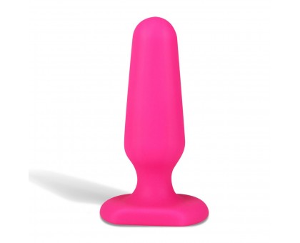 Розовый анальный плаг из силикона Seamless Silicone Butt Plug - 7,5 см.