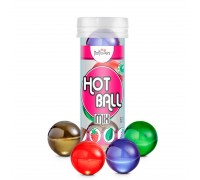 Ароматизированный лубрикант Hot Ball Mix на масляной основе (4 шарика по 3 гр.)