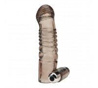 Дымчатая насадка на пенис с вибрацией  Vibrating Penis Enhancing Sleeve Extension - 13,3 см.