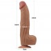 Коричневый фаллоимитатор 12 King Sized Sliding Skin Dual Layer Dong - 31 см.