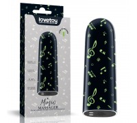 Мини-вибратор Rechargeable Glow-in-the-dark Music Massager - 8,5 см.