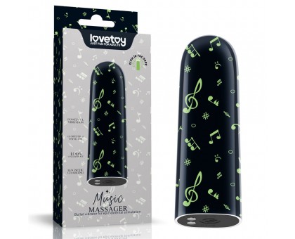 Мини-вибратор Rechargeable Glow-in-the-dark Music Massager - 8,5 см.