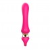 Розовый изогнутый вибромассажер Moon Vibrator - 21,1 см.