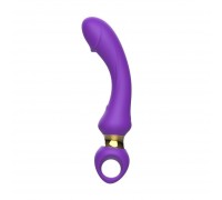 Фиолетовый изогнутый вибромассажер Moon Vibrator - 21,1 см.