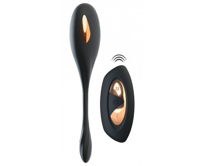 Черное виброяйцо RC Vibrating E-Stim Love Ball с электростимуляцией