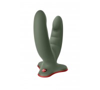 Оливковый двойной фаллоимитатор Ryde - 12,3 см.