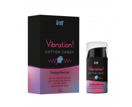 Жидкий вибратор Vibration Cotton Candy с ароматом сахарной ваты - 15 мл.