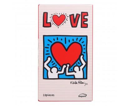 Презервативы Sagami LOVE Keith Haring - 12 шт.
