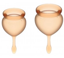 Набор оранжевых менструальных чаш Feel good Menstrual Cup