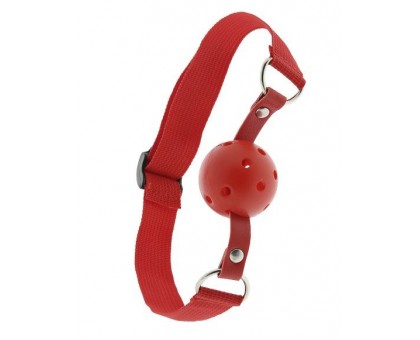 Красный кляп-шар с отверстиями BLAZE BREATHABLE BALL GAG