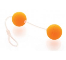 Оранжевые вагинальные шарики на прозрачной сцепке
