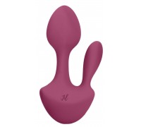 Розовый анально-вагинальный вибратор Sofia - 13 см.