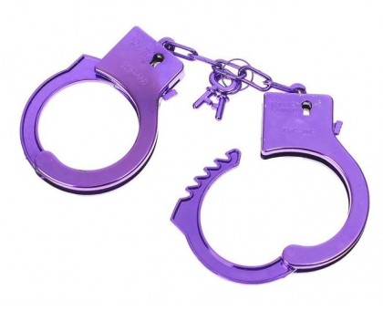Фиолетовые пластиковые наручники  Блеск 