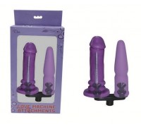 Фиолетовая двойная насадка для секс-машин