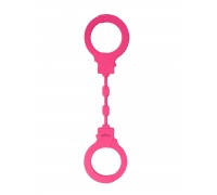 Розовые силиконовые наручники