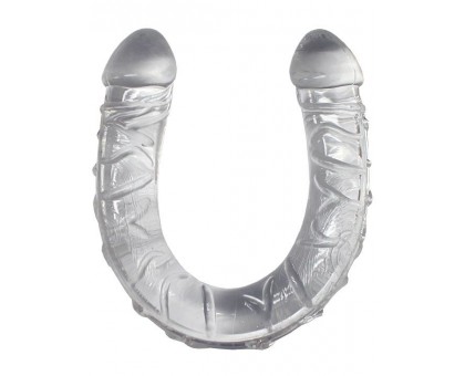 Прозрачный двусторонний фаллоимитатор Twin Peaks - 33,5 см.