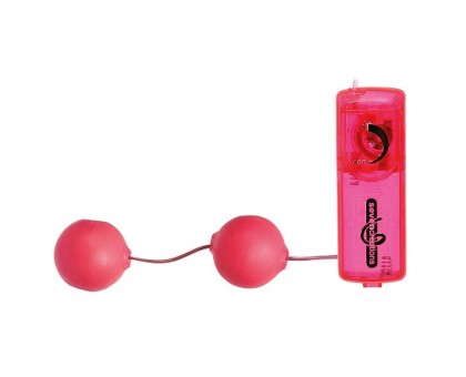 Розовые вагинальные шарики с вибрацией JELLY PINK 