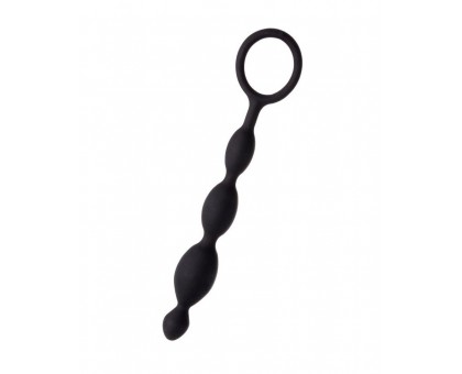 Анальная цепочка черного цвета A-toys - 19,5 см.