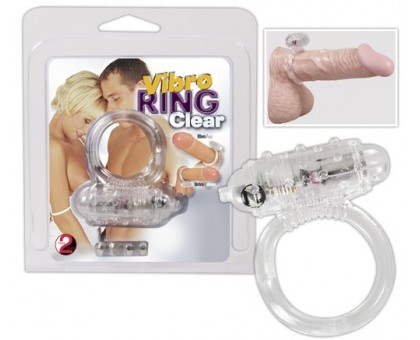 Прозрачное эрекционное виброкольцо Vibro Ring Clear