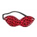 Красная маска на резиночке с леопардовыми пятнышками