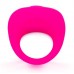 Розовое эрекционное кольцо с вибрацией