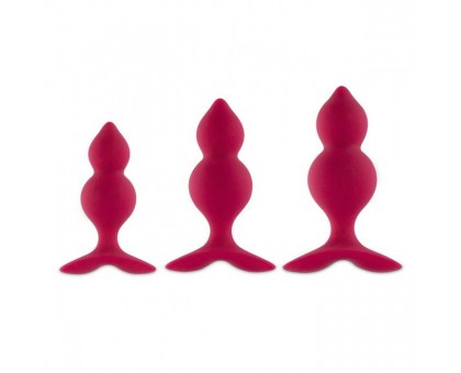 Набор из трех розовых анальный пробок Bibi Twin Butt Plug Set